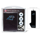 Team Golf Nfl Carolina Panthers Gift Set: Embroidered Golf Towel, 3 Golf Balls, And 14 Golf Tees 2-3/4'' Regulation, Tri-Fold To