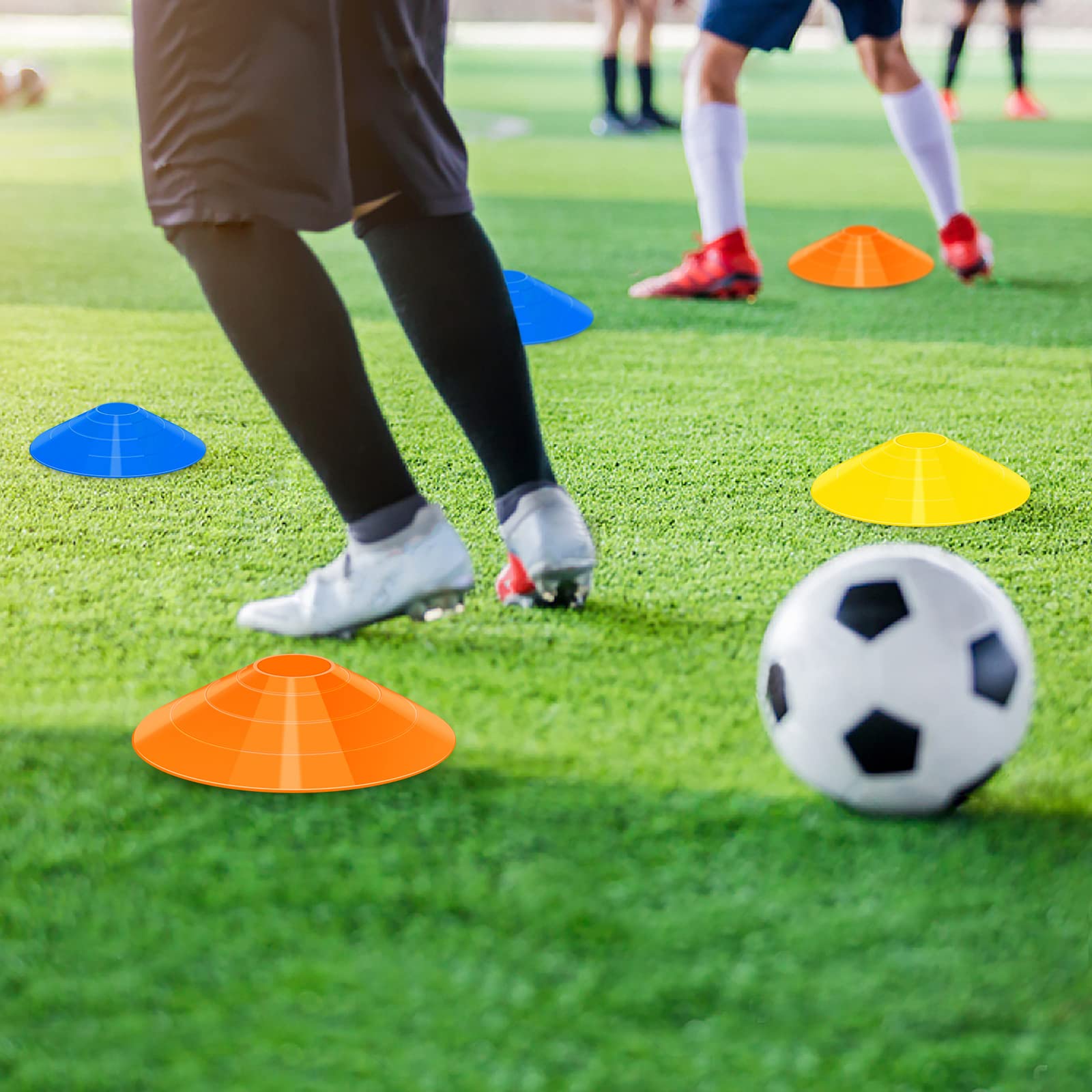 60 Pack,Agility Soccer Cones With Carry Bag And Holder For Training,Sports Cones , Disc Sports Cones,Football Cones For Drills K