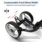 Caddytek 4 Wheel Golf Push Cart - Compact, Lightweight, Close Folding Push Pull Caddy Cart Trolley - Explorer V8, Silver, One Si