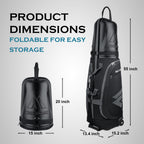 Moctour Golf Travel Bags For Airlines With Wheels & Abs Hard Case Top, Protect Your Clubs, Waterproof 1680D Oxford Fabric And Ov