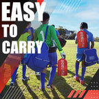 Runbow 5X3 Ft Portable Kids Soccer Goal For Backyard Small Children Practice Soccer Net With Carry Bag (5X3Ft, Red, 1 Pack)