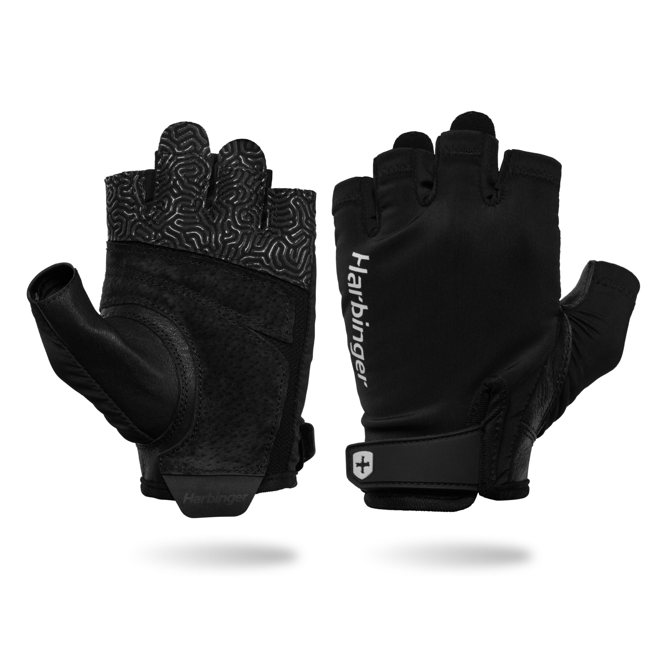 Harbinger Pro Gloves 3.0 - High Performance Training Gloves with Enhanced Grip, Breathable 4-Way Stretch, Leather Reinforcements