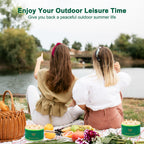 Citronella Candles Outdoor, 2 Packs Large Outdoor Candles For Patio Garden (14Oz Each), 3-Wick Nature Soy Wax Lemomgrass Outside