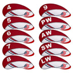 Red And White Us Flag Neoprene Golf Club Head Cover Wedge Iron Protective Headcover For Callaway, Ping, Taylormade, Cobra, Etc.