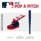 Franklin Sports Kids Baseball Pitching Machine - Pop A Pitch Batting Machine With Youth Bat + 3 Plastic Balls - Boys + Girls Toy