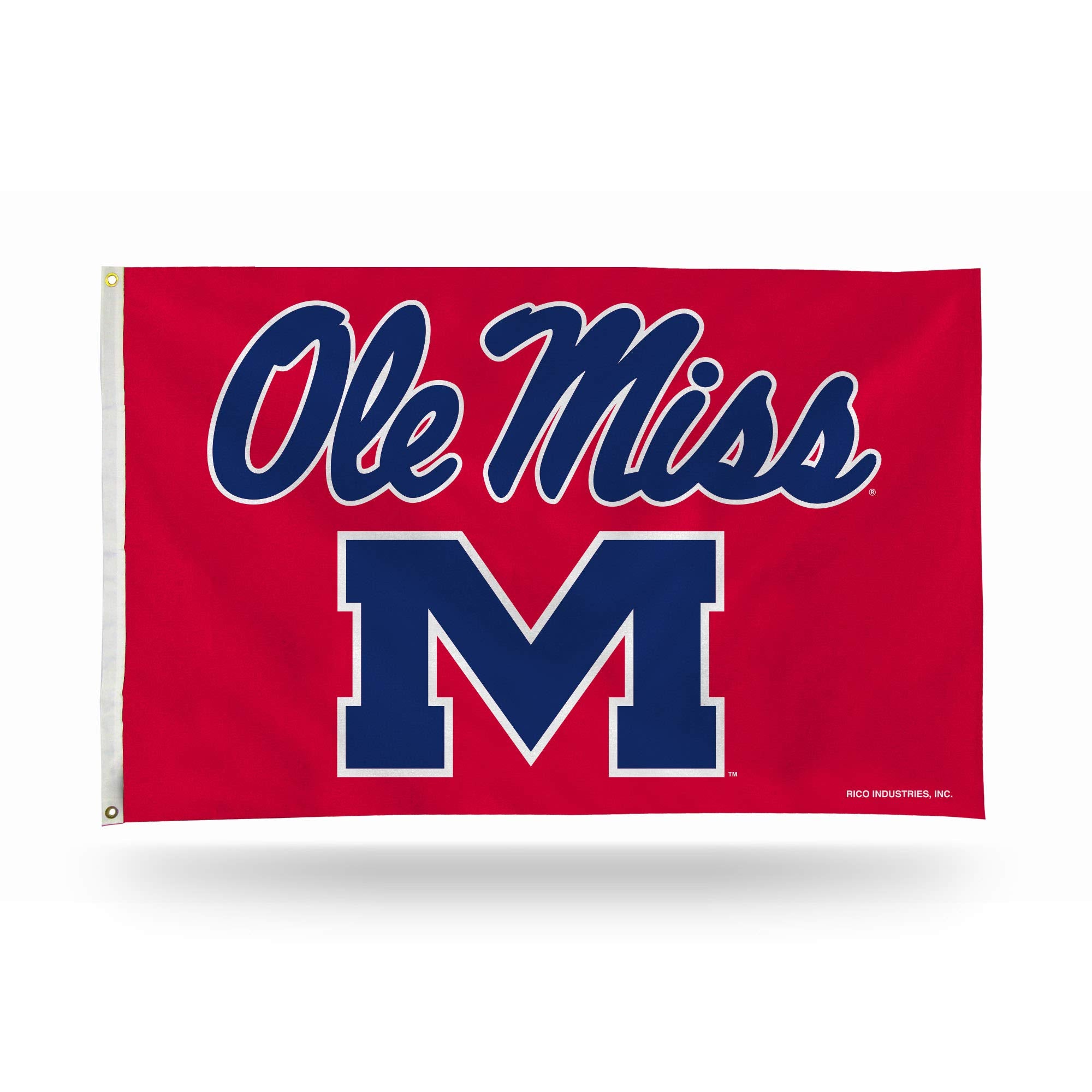 Rico Industries NCAA 3-Foot by 5-Foot Single Sided Banner Flag with Grommets, Mississippi Ole Miss Rebels