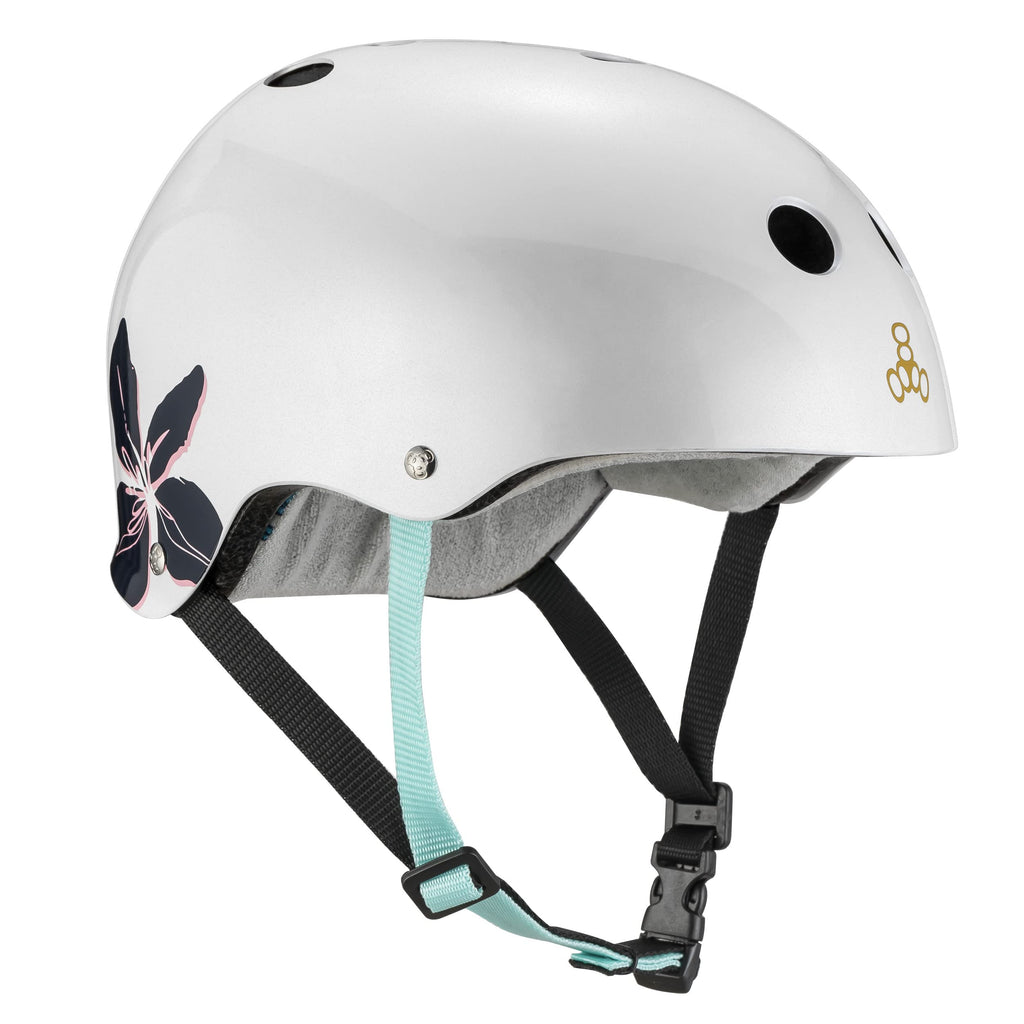 Triple Eight The Certified Sweatsaver Helmet For Skateboarding, Bmx, And Roller Skating, Carbon Rubber, Small/Medium