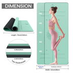 Yoga Mat Non Slip TPE Thick Yoga Mat with Alignment Mark, Large Size 72L x 32W x 0.32Th or 0.24Th, Anti-Tear Exercise & Fitness