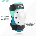 80Six Kids Multi-Sport Pad Set with Wristguards, Elbow Pads, and Knee Pads, Surf Green Teal, Small/Medium - Ages 8+