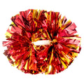 Hooshing 2 Pack Cheerleading Pom Poms Red And Gold With Baton Handle For Team Spirit Sports Dance Cheering Kids Adults