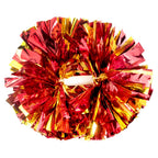 Hooshing 2 Pack Cheerleading Pom Poms Red And Gold With Baton Handle For Team Spirit Sports Dance Cheering Kids Adults