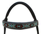 Challenger Horse Western English Leather Bitless Sidepull Bridle W/Split Reins 77Rs12Bk