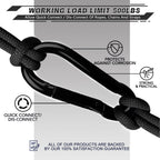Autmatch Carabiner Clips, 3'' Carbon Steel Spring Snap Hook Caribeener Clips Buckle Pack Grade Heavy Duty Carabiners Quick Link