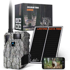 Zleo No Subscription Deer Game Cameras - Cellular Trail Cam for Hunting - SIM Card Pre-Inserted - Live Feed - Solar Power - Nigh