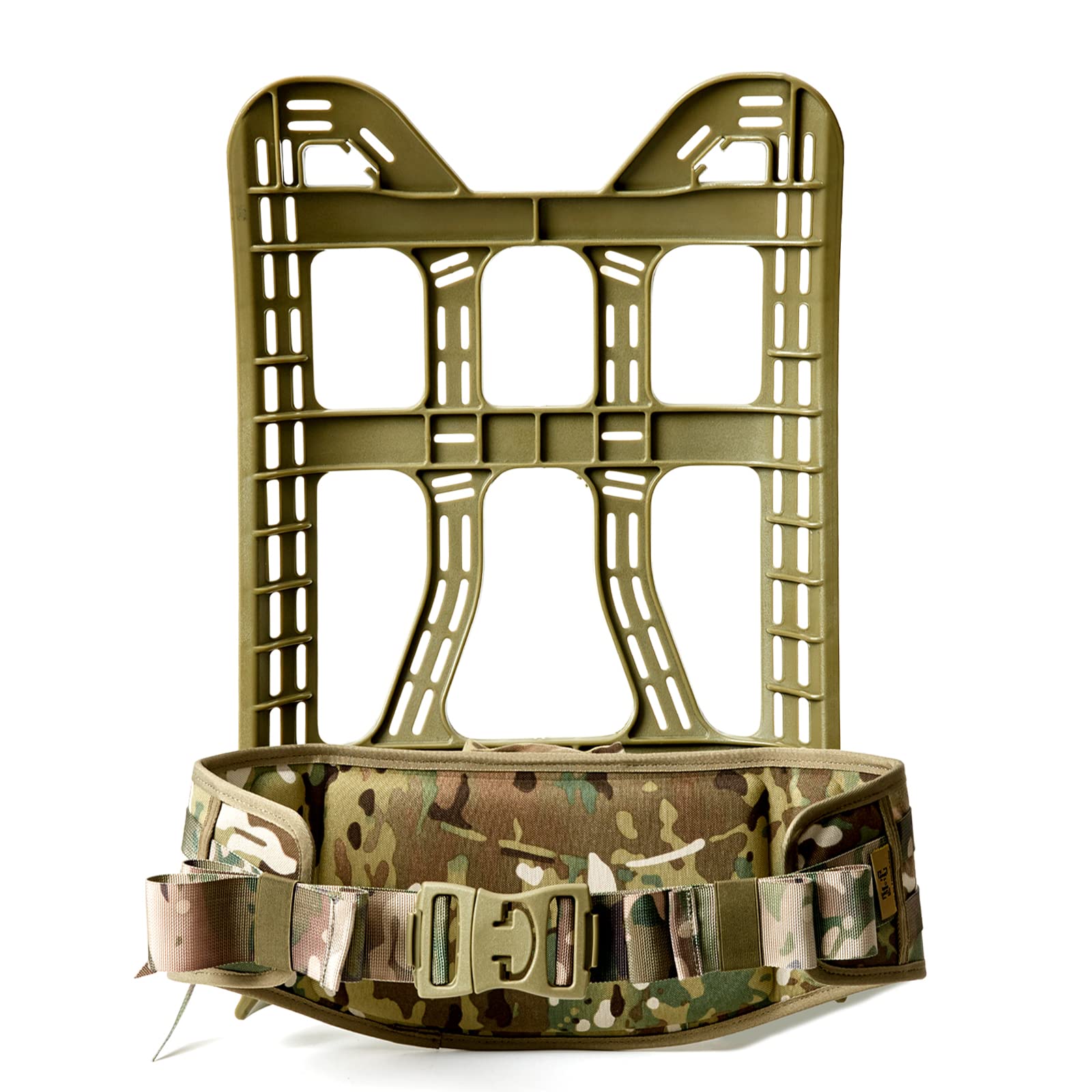 MT Military MOLLE II Rucksack Frame with Camouflage Waist Belt - Durable Tan Frame for Army Large Ruck, Enhanced Load-Bearing Co