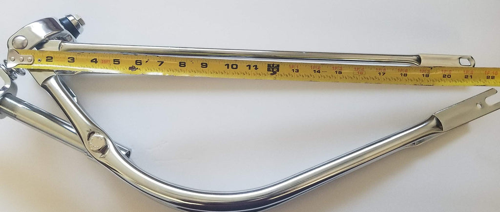 Lowrider 26'' Bent Spring Fork 1'' Chrome. Bike Fork, Bicycle Fork, Bike Fork Bicycle Fork, Beach Cruiser Fork, Stretch Cruiser