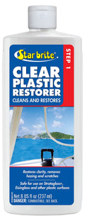 Star Brite Clear Plastic Restorer - Step 1 - Ultimate Solution For Restoring Shine & Clarity To Acrylic, Polycarbonate & Plastic