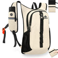 VOBUYING 15L Small Hiking Backpack Foldable Ultralight Trekking Camping Outdoors Backpack for Women Men (beige)