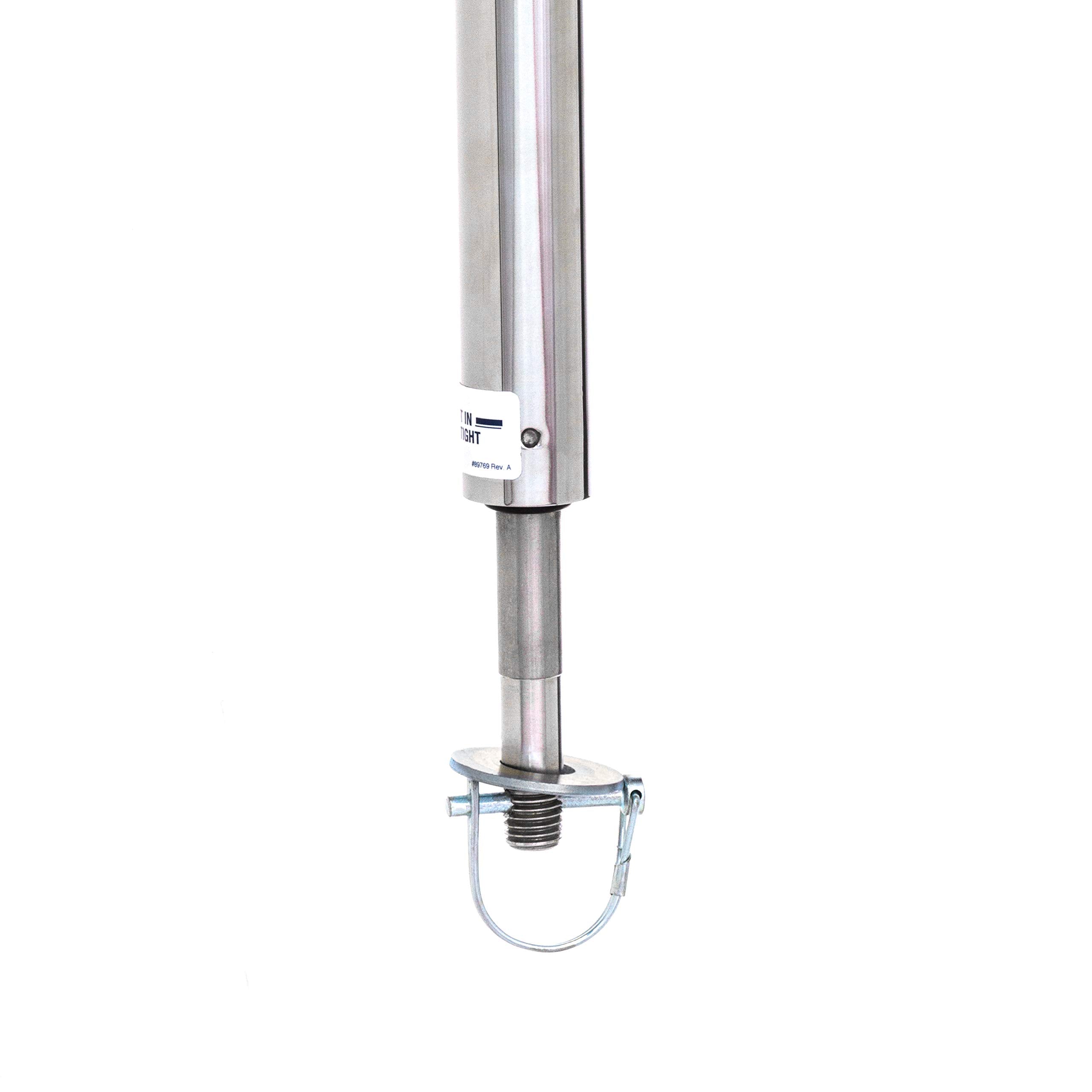 Attwood 903-008-T-S Swivl-Eze Polished Stainless Steel Fixed Height Ski Pylon, 29-Inch