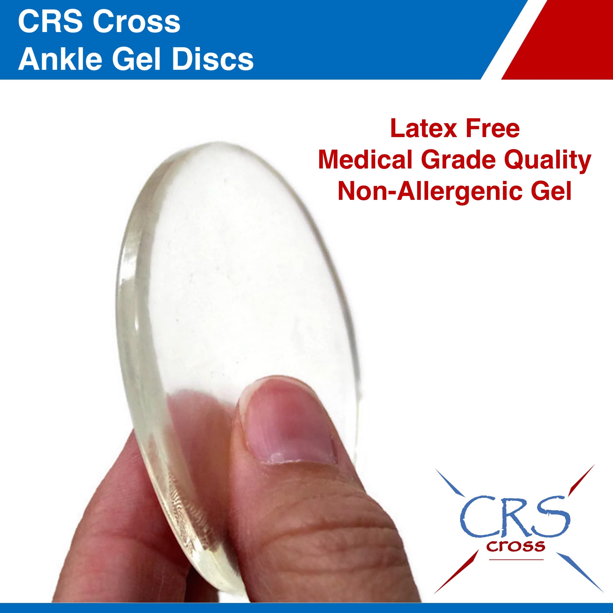 Crs Cross Ankle Gel Discs - 4 Inch Body Gel Pads. Cushion And Protection For Ice Skating, Hockey, Roller Skating, Inline, Hiking