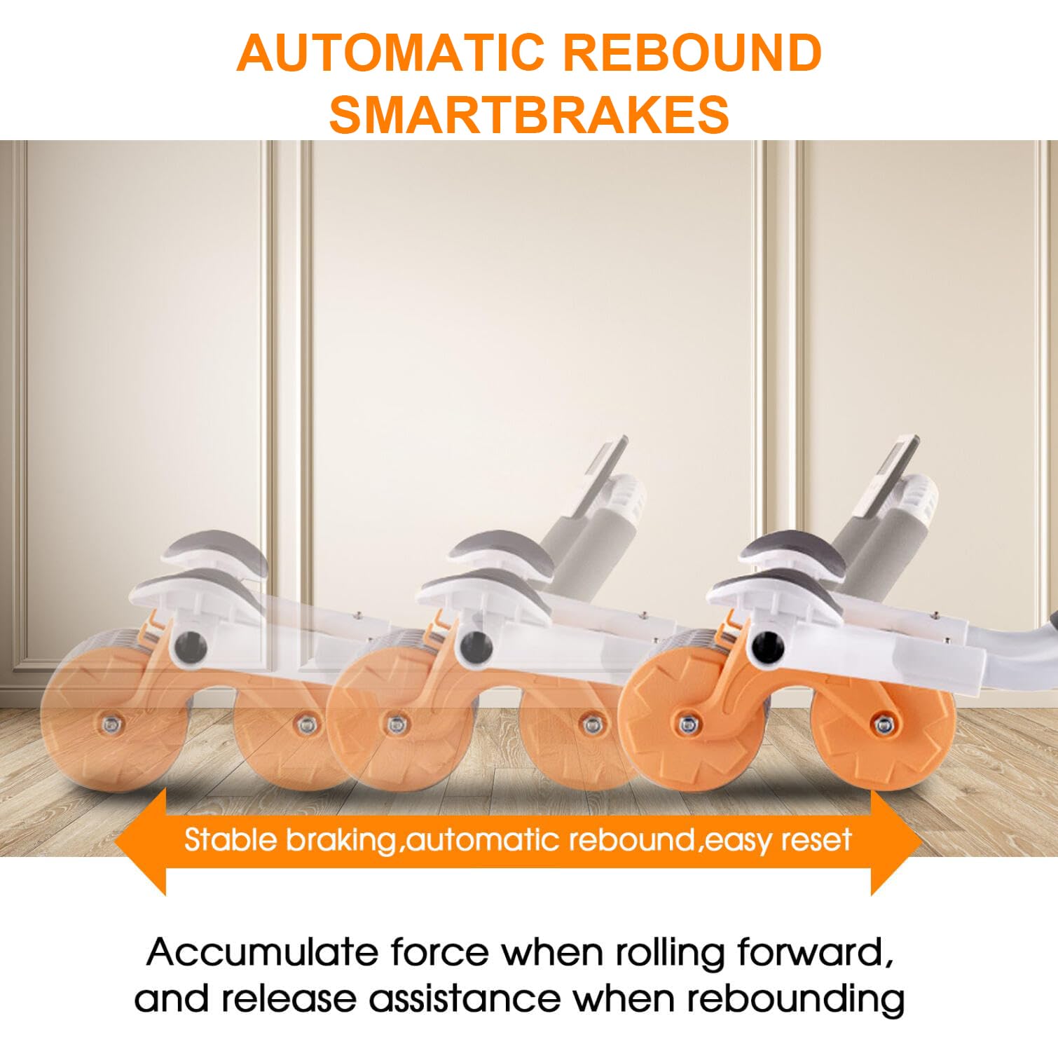 2025 New Ab Roller Wheel with Knee Mat &Timer, Automatic Rebound Abdominal Wheel, Ab Abdominal Exercise Roller with Elbow Suppor