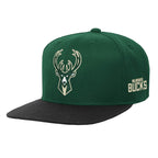 Outerstuff Nba Kids Youth 8-20 Official 2-Tone Snapback Hat Cap (Us, Alpha, One Size, Milwaukee Bucks)