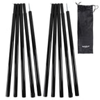Sutekus Steel Rod Tent Pole Replacement Accessorie 2Pc/Set Adjustable Bars (Black)