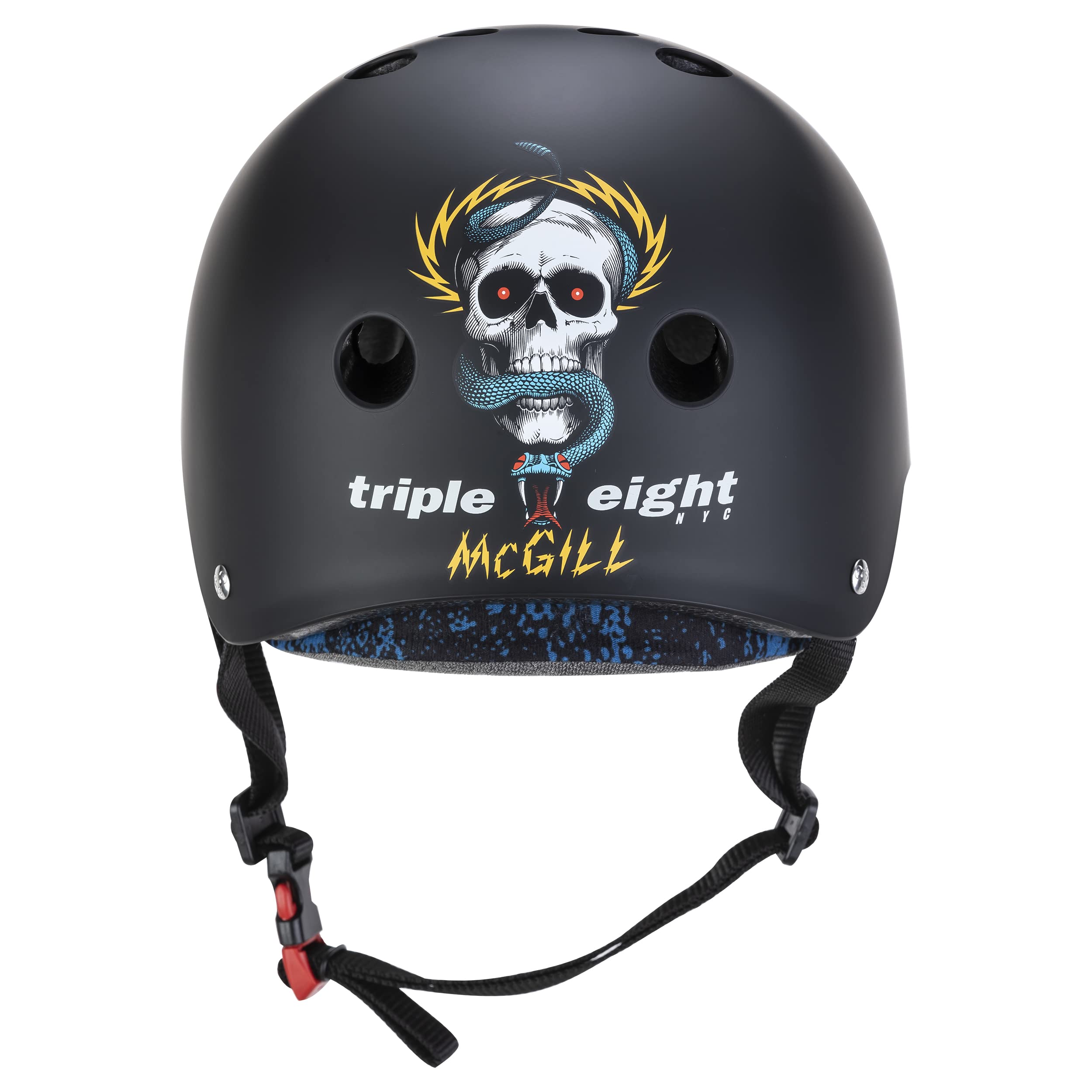Triple Eight The Certified Sweatsaver Helmet For Skateboarding, Bmx, Roller Derby And Roller Skating, Mike Mcgill, Xs/S