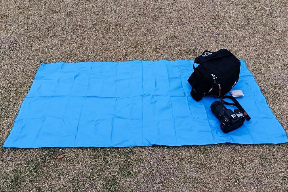 Orga'Neat Pocket Picnic Blanket, Sandproof Lightweight Pocket Camping Tarp, 55X 60 Foldable & Fits Into Small Bag