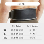 Weight Lifting Belt Back Lumbar Support Strength Training Fitness Workout Home Gym (M, Black)