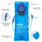 Joyhill Tpu Hydration Bladder,1.5L 2L 3L Water Bladder For Hiking Backpack Bpa Free Leak Proof Hydration Pack For Camping Runnin