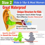 Waterdam Swimming Ear Plugs Great Waterproof Ultra Comfy Earplugs Prevent Swimmer'S Ear (Size 2+2+2: Kids Teens Medium Ear Women