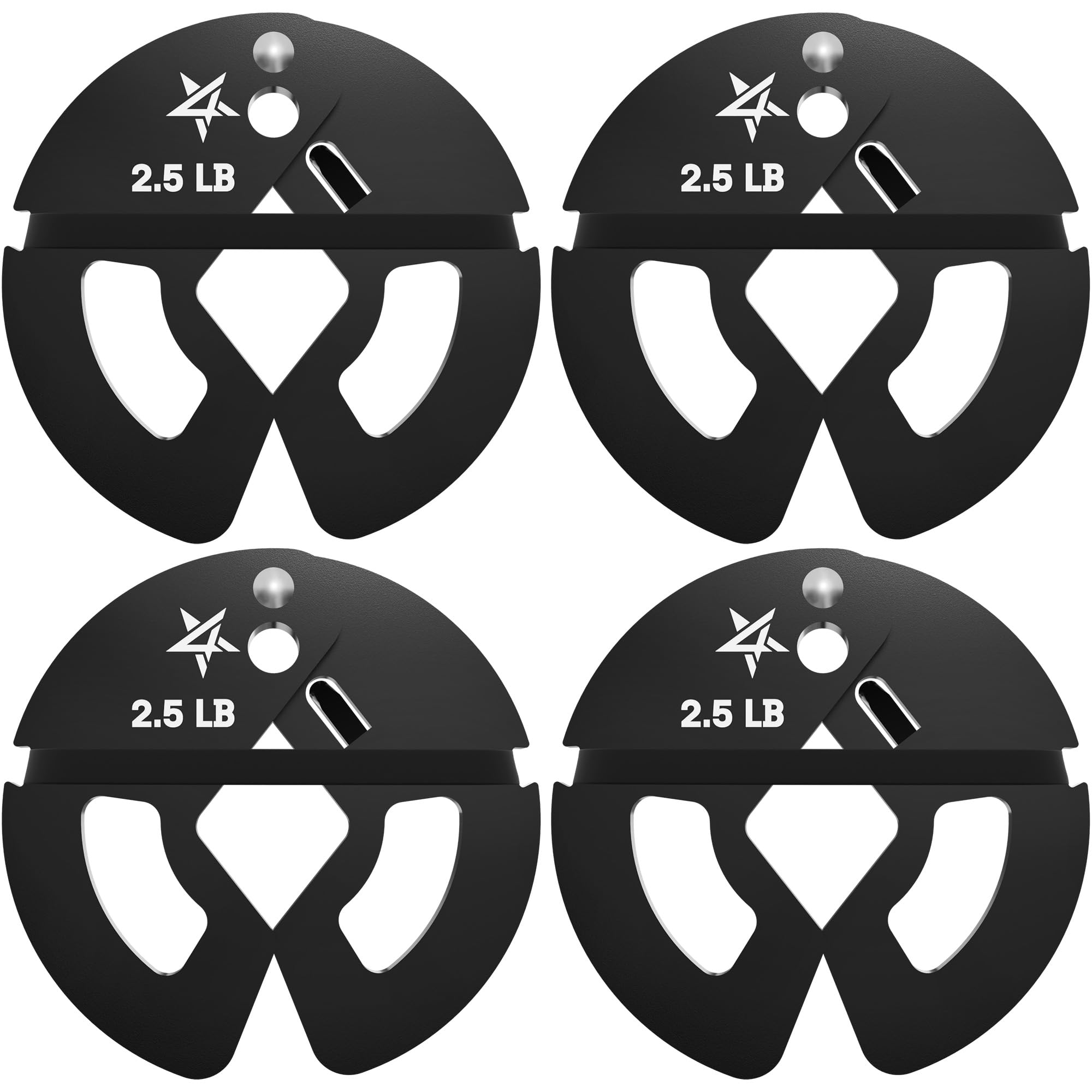 Yes4All Fractional Dumbbell Weight Plates, 2.5 LB Fractional Plates Pair & 4 Pieces Set, Micro Loading Clip On Weights for Stren