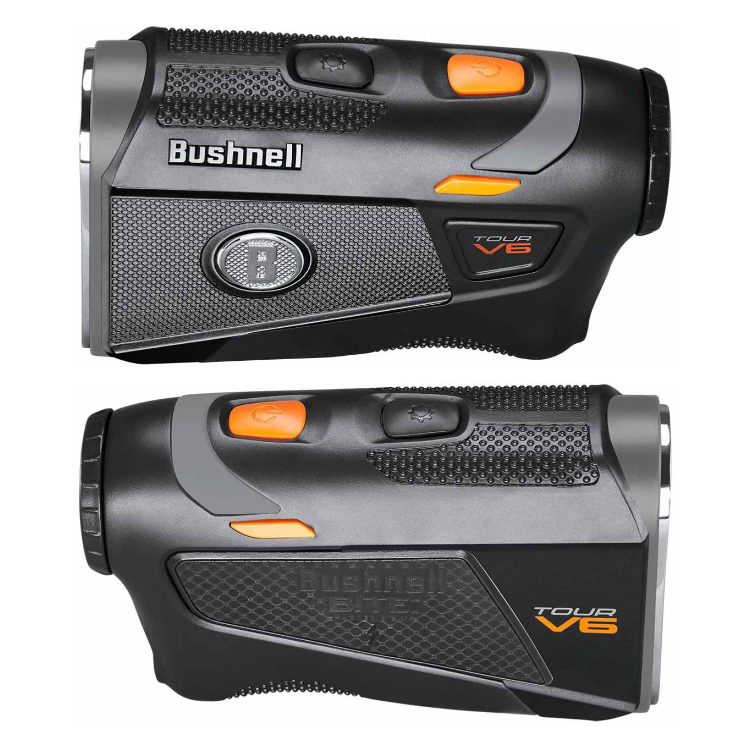 Bushnell Tour V6 Patriot Pack Laser Golf Rangefinder With Carrying Case, Wearable4U Lens Cloth, And 2X Cr2 Batteries Bundle
