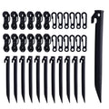 36Pcs Plastic Inflatable Stakes Set, Plastic Tent Pegs Christmas Ground Stakes Camping Tent Stakes, Plastic Stake Tethers Ropes 