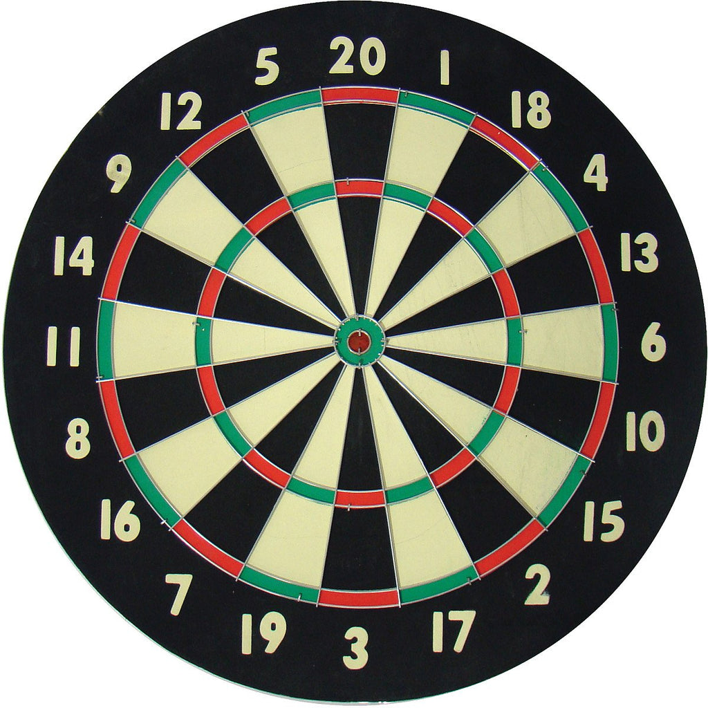 Accudart 2-In-1 Starlite Quality-Bound Paper Dartboard Game Set With Six Included Brass Darts , Black