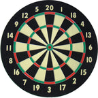 Accudart 2-In-1 Starlite Quality-Bound Paper Dartboard Game Set With Six Included Brass Darts , Black