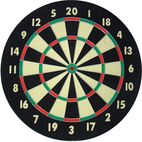 Accudart 2-In-1 Starlite Quality-Bound Paper Dartboard Game Set With Six Included Brass Darts , Black