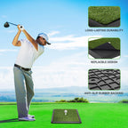Golf Hitting Mat | Golf Training Mat For Swing Path Feedback/Detection Batting | Extra Replaceable Golf Practice Mat 16''X12'' |