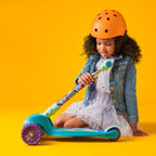 Jetson Disneys The Little Mermaid Three-Wheel Kids Kick Scooter | Includes LED Lights on Stem & Light-Up Wheels |Height-Adjust
