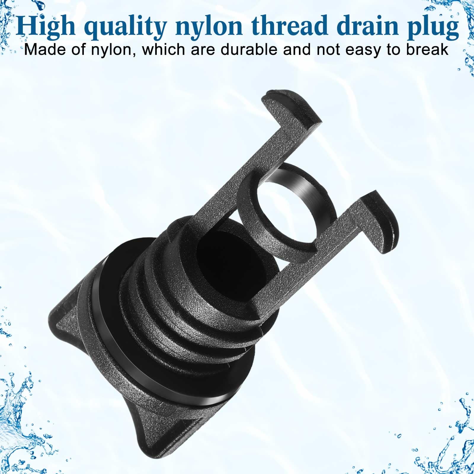 Boao  Nylon  Kayak  Drain  Plugs  Thread  Drain  Plugs  For  Kayak  Dinghy  Canoe  Boat (Red, 6 Pieces)