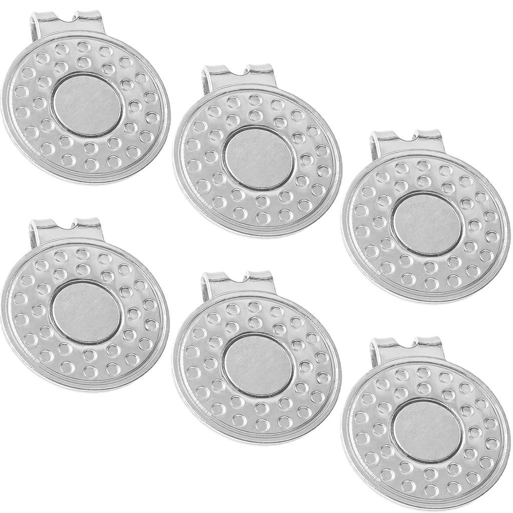 Onedigi 6Pcs Golf Hat Clips Magnetic Golf Ball Marker Holders For Golf Hats Caps Gloves Nickel-Plated Alloy Clips For Metal Golf