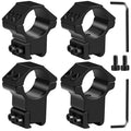 1 Dovetail Scope Rings, LONSEL 2Pcs High Profile & 2Pcs Medium Profile 1 Inch Scope Mount Rings for 11mm Dovetail Rails - Pack