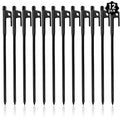 Csdtylh 12 Pack Tent Stakes Heavy Duty, Metal Tent Stakes Lightweight, Black Camping Stakes, Steel Tent Spikes, Canopy Stakes, T