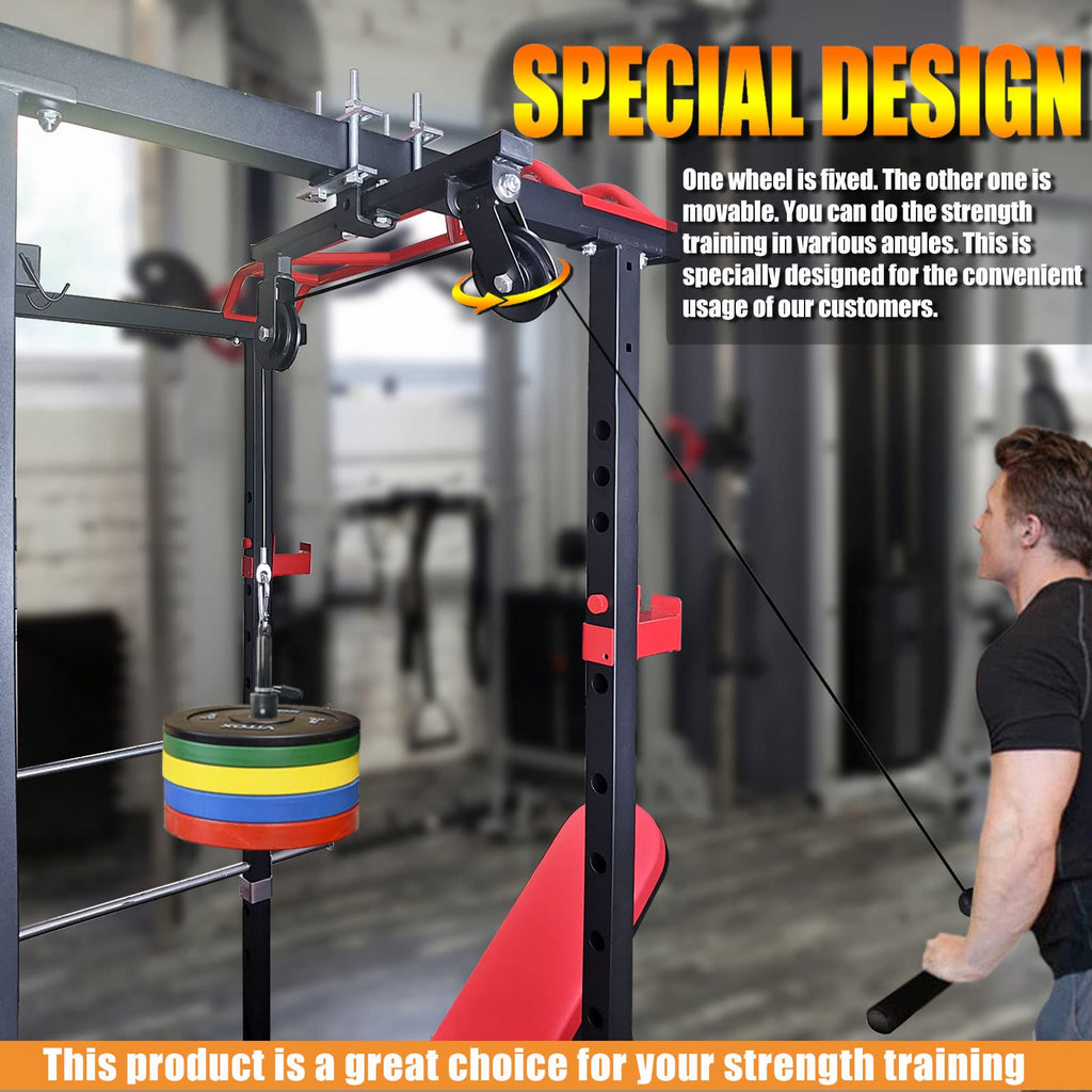 Korikahm Upgraded Cable Pulley System Gym, Lat Pull Down Machine For Home Gym Equipment, Weight Pulley System For Cable Machine,