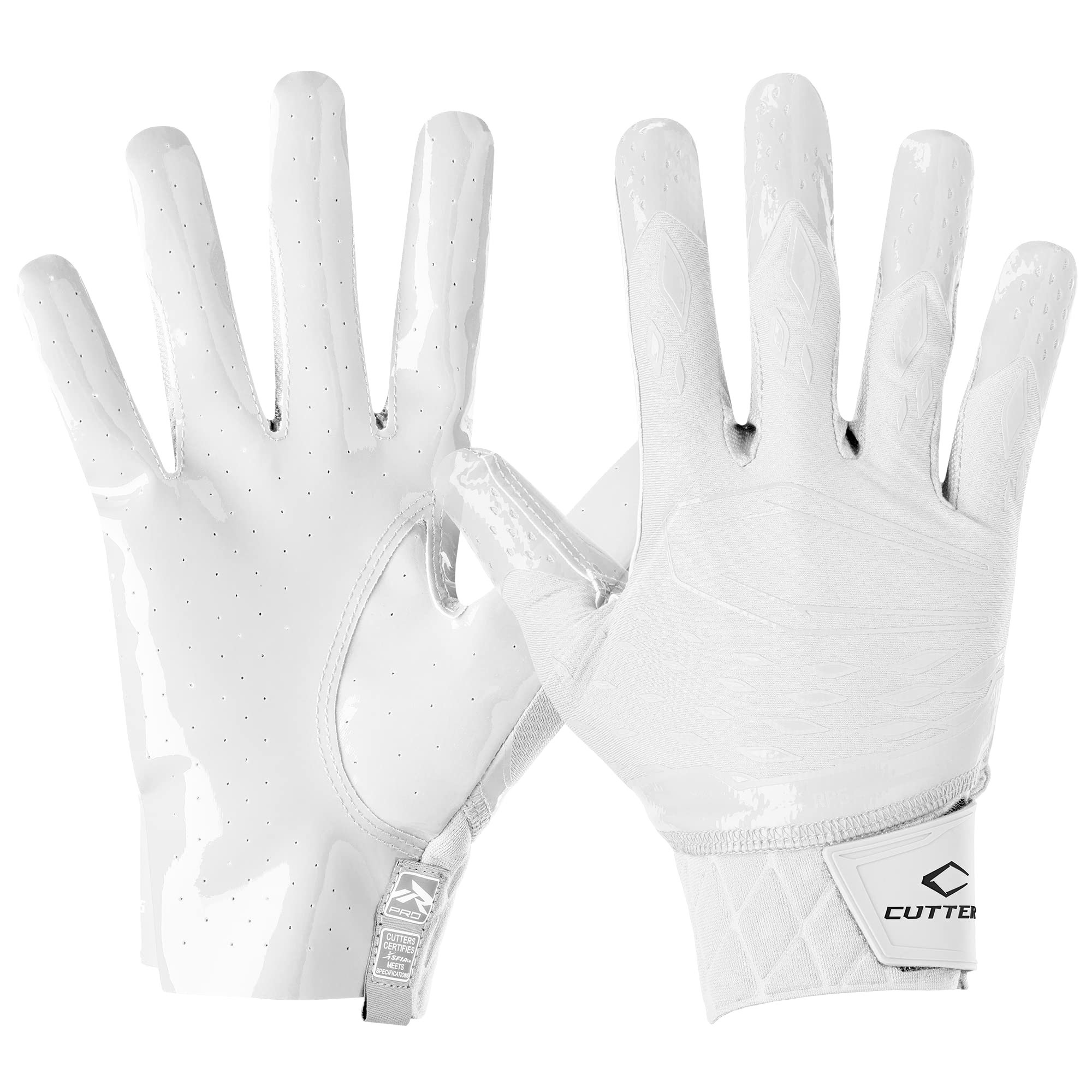 Cutters Rev Pro 5.0 Receiver Gloves Solid White XXXL