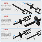 Yes4All Multi Grip Barbell - Swiss Bar, American Bar With 2 Collars, Fits Olympic Weight Plates - Commercial And Home Gym & Supp