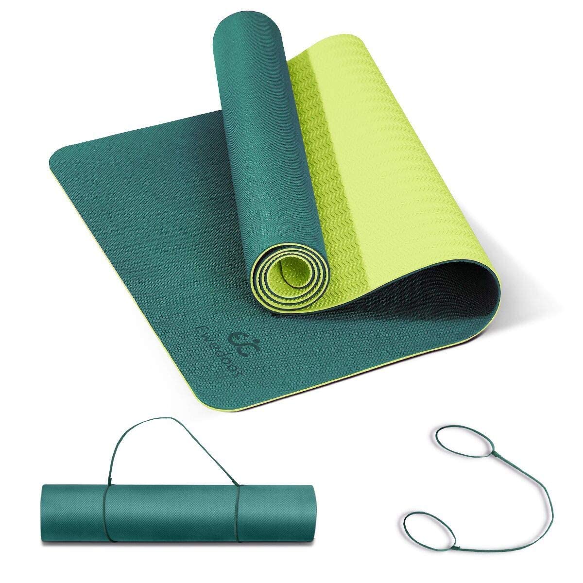 Ewedoos Yoga Mat Non Slip Tpe Yoga Mats Exercise Mat Eco Friendly Workout Mat For Yoga, Pilates And Floor Exercise Thick Fitness