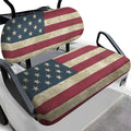 Yewatlles Retro American Flag Golf Cart Seat Covers Kit, Fit for Club Car Precedent Ordinary Front Seat Cushion, Golf Cart Polye
