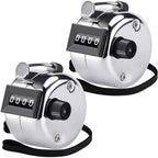 Ktrio Clicker Counter, 2 Pack Metal Tally Counter 4-Digit Number Count Clicker Counter, Pitch Counter Hand Mechanical Counters C